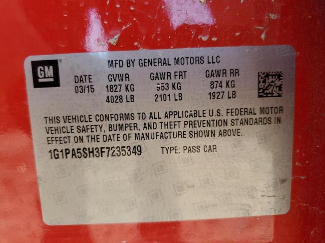 1G1PA5SH3F7235349 Chevrolet CRUZE LS