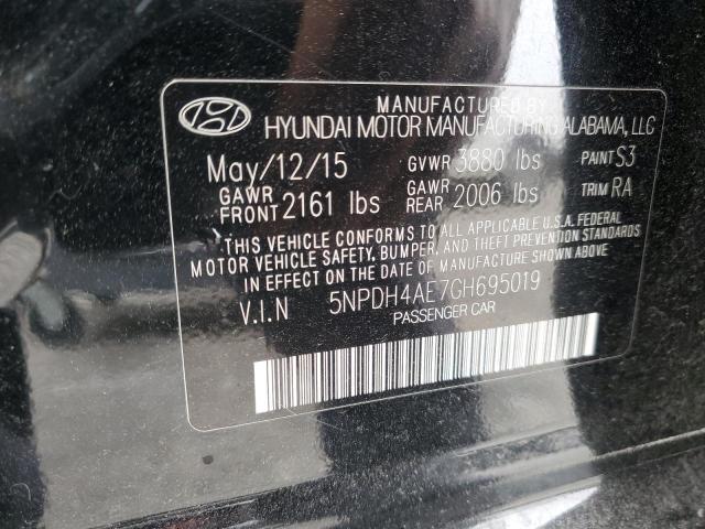 5NPDH4AE7GH695019 Hyundai ELANTRA SE