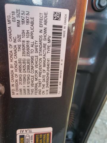 2HKRW2H91JH646141 Honda Cr-v Touring
