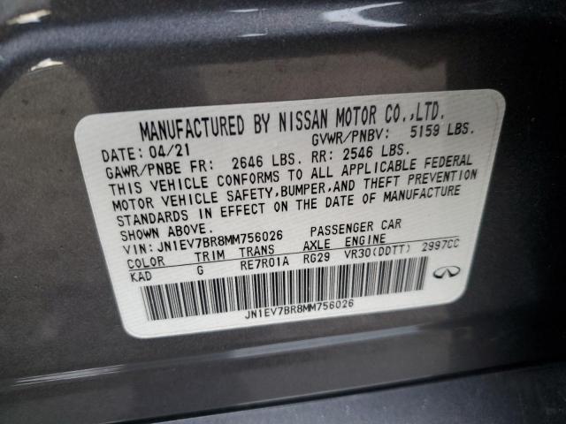 JN1EV7BR8MM756026 Infiniti Q50 LUXE