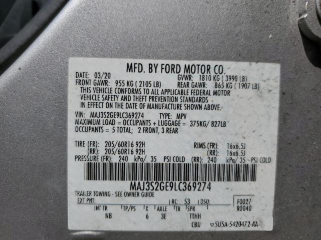 MAJ3S2GE9LC369274 Ford Ecosport Se