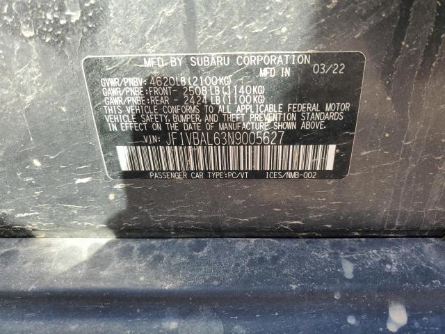 JF1VBAL63N9005627 Subaru Wrx Limited