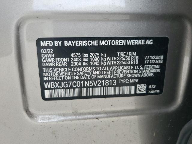 WBXJG7C01N5V21813 BMW X1 Sdrive28i