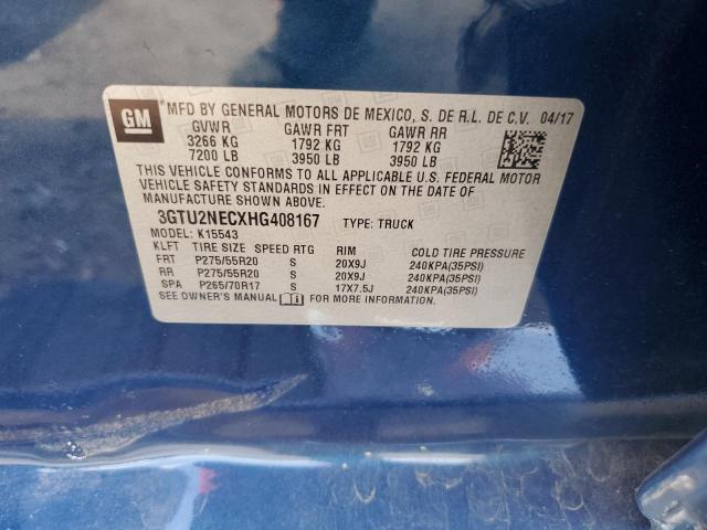 3GTU2NECXHG408167 GMC Sierra K1500 Slt