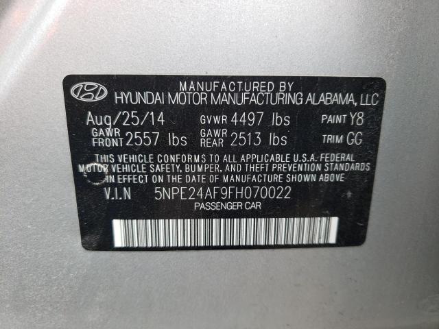 5NPE24AF9FH070022 Hyundai SONATA SE