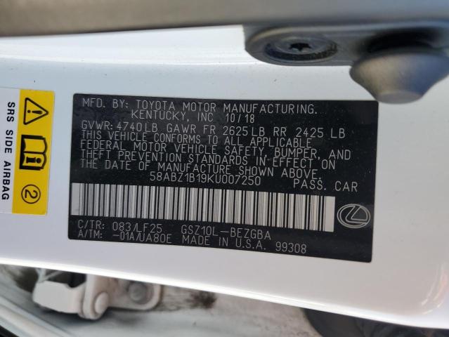 58ABZ1B19KU007250 Lexus ES 350
