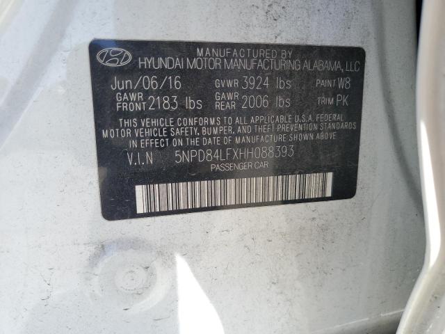 5NPD84LFXHH088393 Hyundai ELANTRA SE
