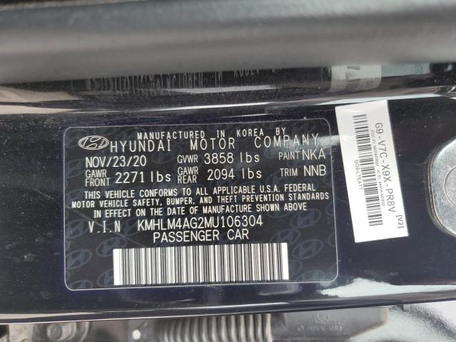 KMHLM4AG2MU106304 Hyundai ELANTRA SEL