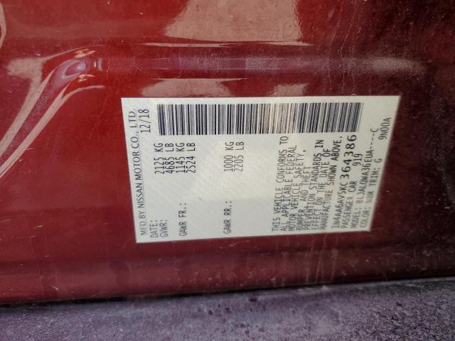 1N4AA6AV5KC364386 Nissan MAXIMA S
