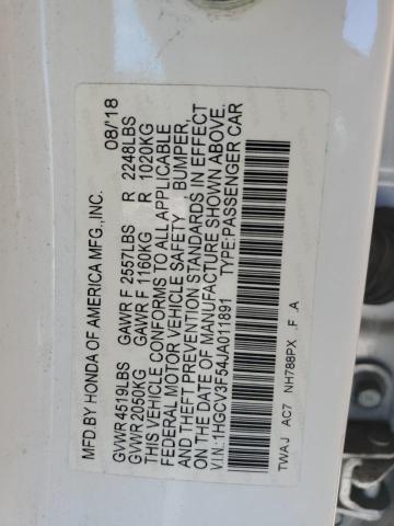 1HGCV3F54JA011891 Honda Accord Hybrid Exl