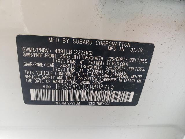 JF2SKACC0KH494719 Subaru Forester