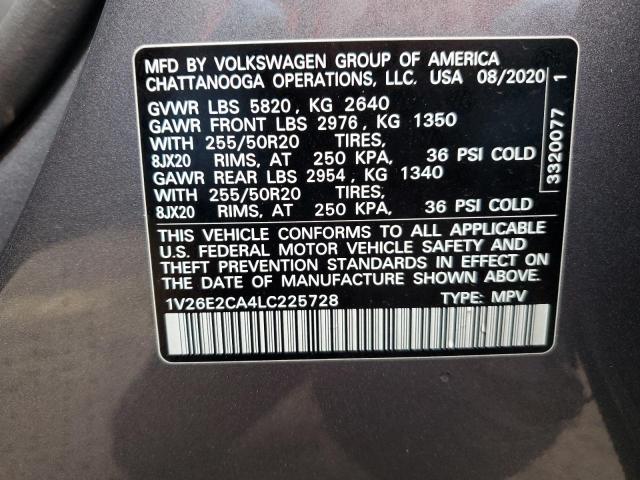 1V26E2CA4LC225728 Volkswagen Atlas Cross Sport Se