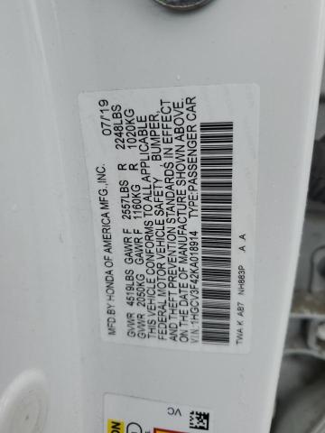 1HGCV3F42KA018914 Honda Accord Hybrid Ex