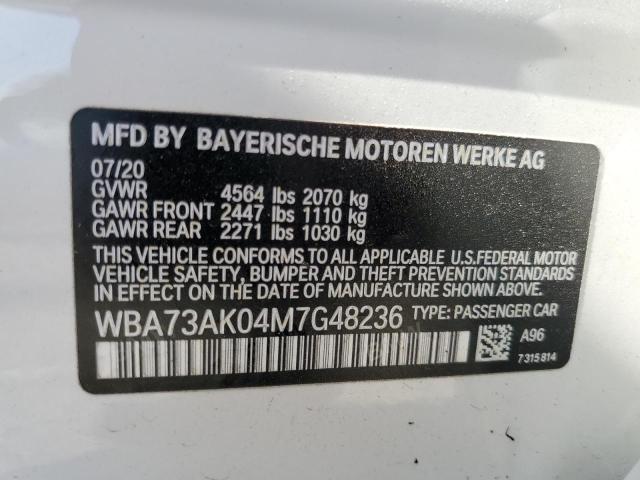 WBA73AK04M7G48236 BMW 228XI