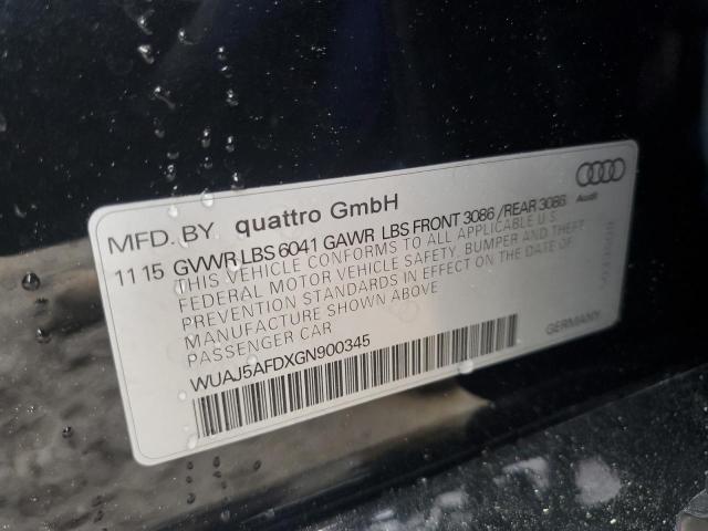 WUAJ5AFDXGN900345 Audi S8 Plus Quattro