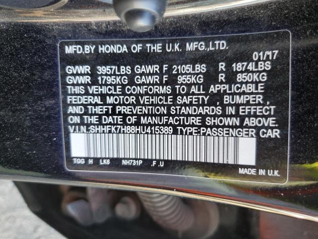 SHHFK7H88HU415389 Honda CIVIC EXL