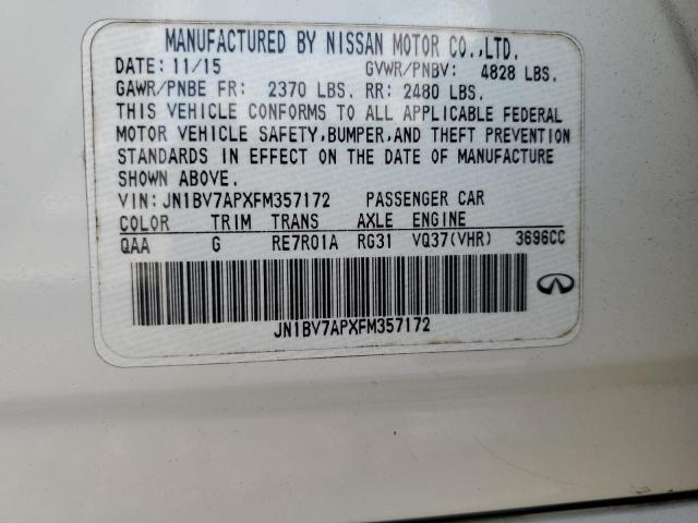 JN1BV7APXFM357172 Infiniti Q50 BASE