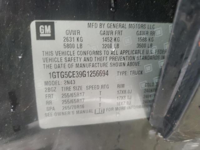 1GTG5CE39G1256694 GMC CANYON SLE