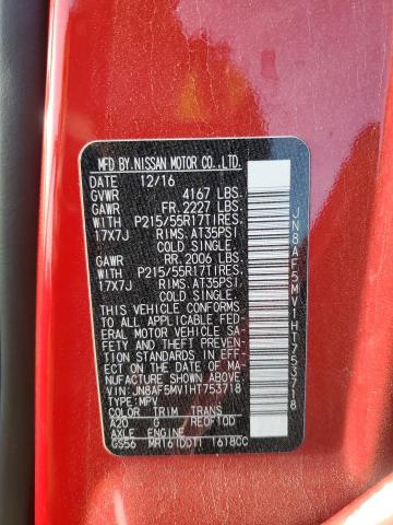JN8AF5MV1HT753718 Nissan JUKE S
