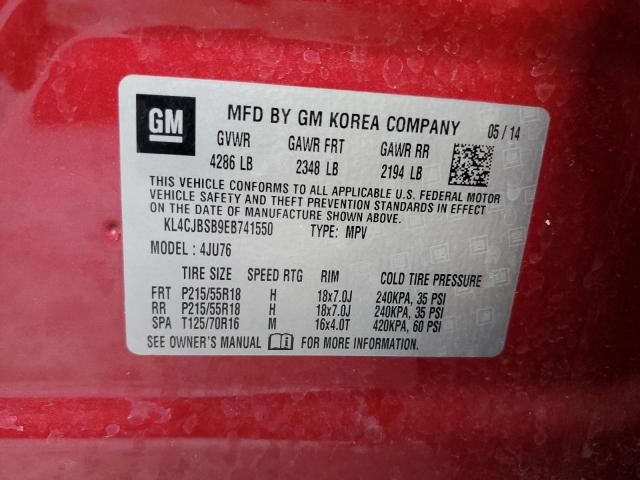 KL4CJBSB9EB741550 Buick Encore Convenience