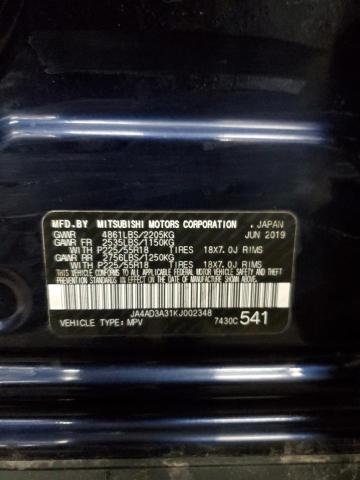 JA4AD3A31KJ002348 Mitsubishi Outlander Se