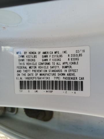 1HGCR2F57GA147343 Honda Accord Sport