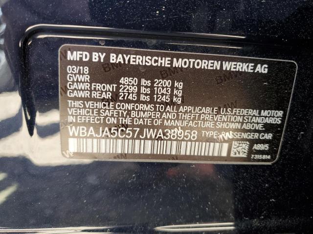 WBAJA5C57JWA38958 BMW 530 I