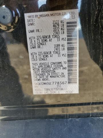 5N1AT2MV3GC778567 Nissan ROGUE S