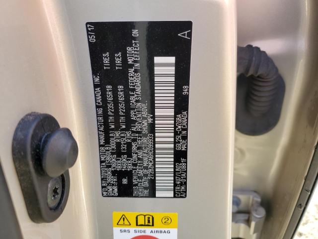 2T2BZMCA6HC099933 Lexus Rx 350 Base