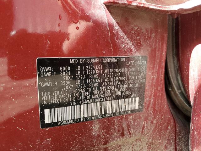 4S4WMALD4K3476817 Subaru Ascent Limited