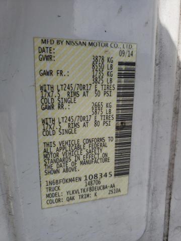 1N6BF0KM4EN108345 Nissan NV 1500
