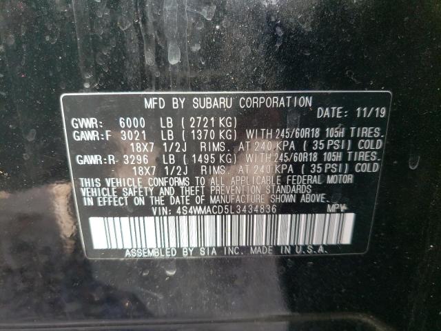 4S4WMACD5L3434836 Subaru Ascent Premium
