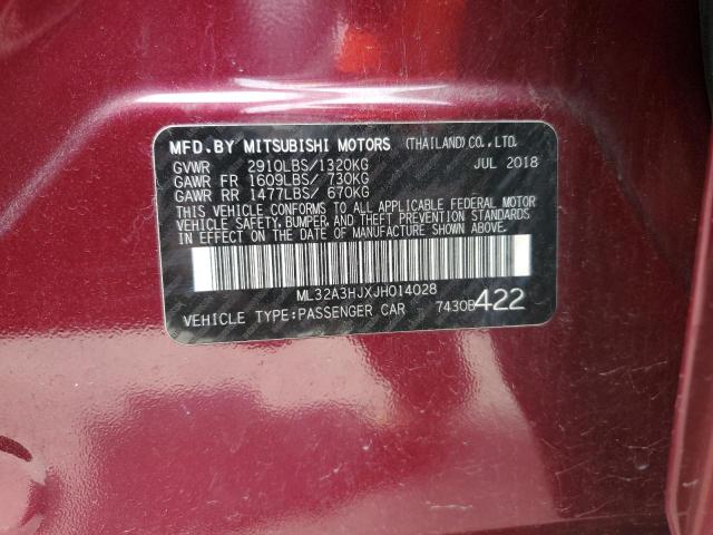 ML32A3HJXJH014028 Mitsubishi MIRAGE ES