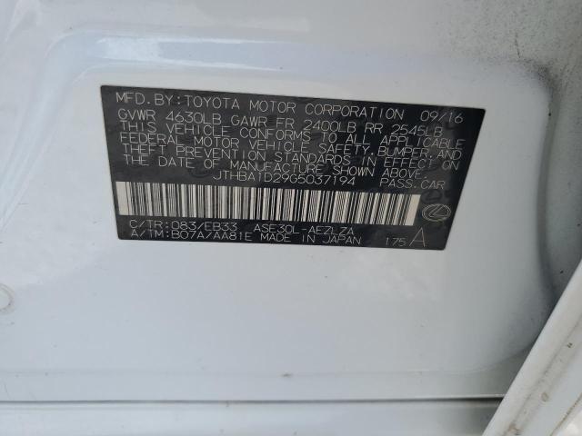 JTHBA1D29G5037194 Lexus IS 200T