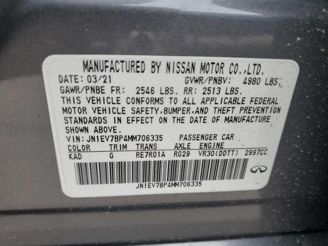 JN1EV7BP4MM706335 Infiniti Q50 LUXE