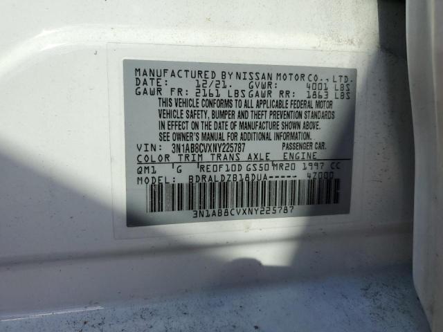 3N1AB8CVXNY225787 Nissan SENTRA SV