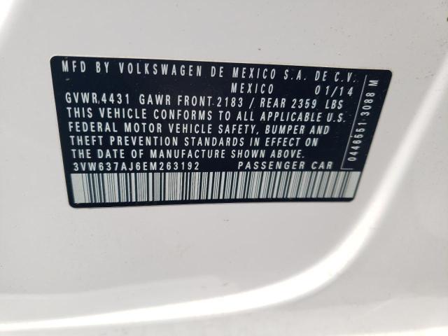 3VW637AJ6EM263192 Volkswagen Jetta Hybrid