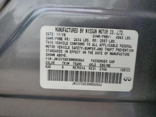 JN1CV7AR3HM680844 Infiniti Q50 BASE