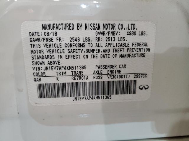 JN1EV7AP4KM511365 Infiniti Q50 LUXE