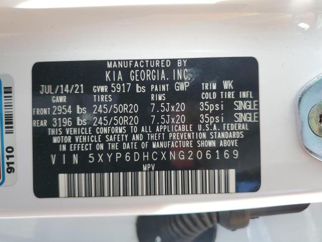 5XYP6DHCXNG206169 KIA Telluride S