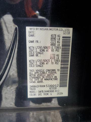 1N6BA1F4XKN516052 Nissan Titan Xd Sl