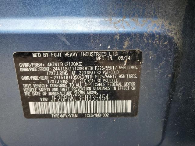 JF2GPBKC3EH335454 Subaru Xv Crosstrek 2.0i Hybrid Touring