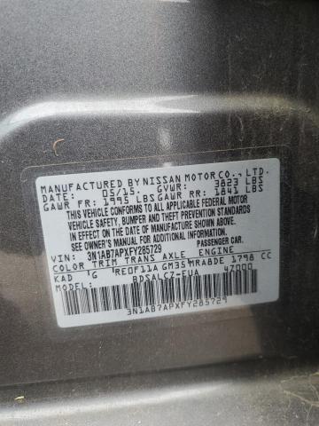 3N1AB7APXFY285729 Nissan SENTRA S