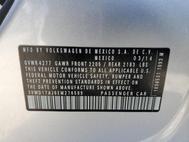 3VWD17AJ6EM276599 Volkswagen JETTA SE