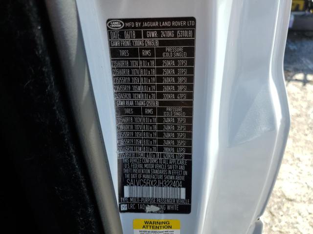 SALVC5RX2JH322404 Land Rover Range Rover Evoque Se Dynamic