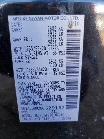 5N1AL0MM2EC529167 Infiniti QX60