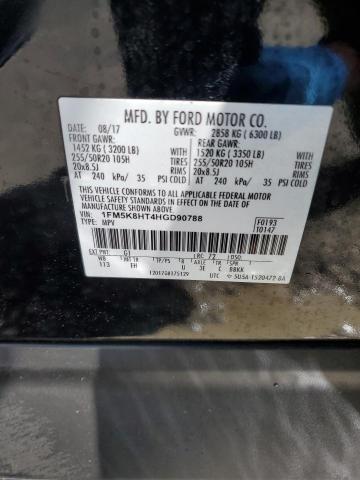 1FM5K8HT4HGD90788 Ford Explorer Platinum