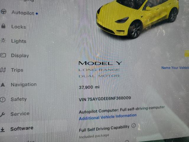 7SAYGDEE6NF368009 Tesla Model Y