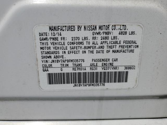 JN1BV7AP9FM335776 Infiniti Q50 BASE
