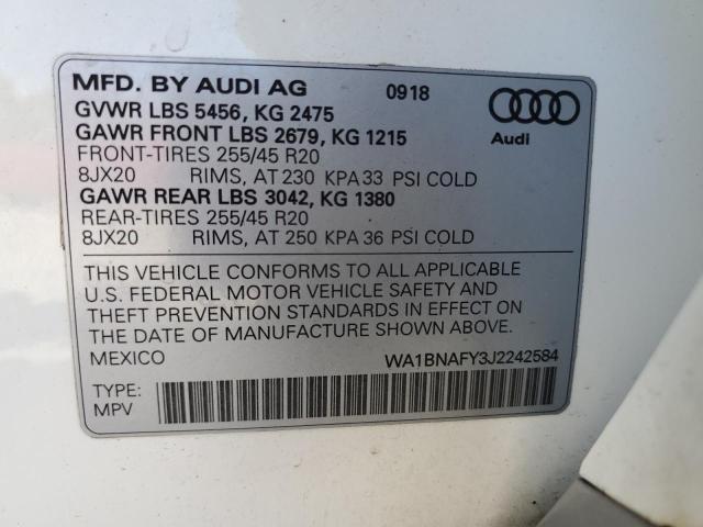 WA1BNAFY3J2242584 Audi Q5 Premium Plus
